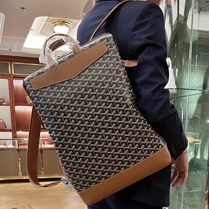 goyard cisalpin structured large capacity hand‑carry backpack bag